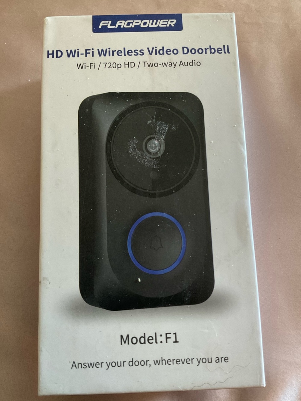 F1 HD Wi‑Fi Wireless Video Doorbell — Black Mode F-1